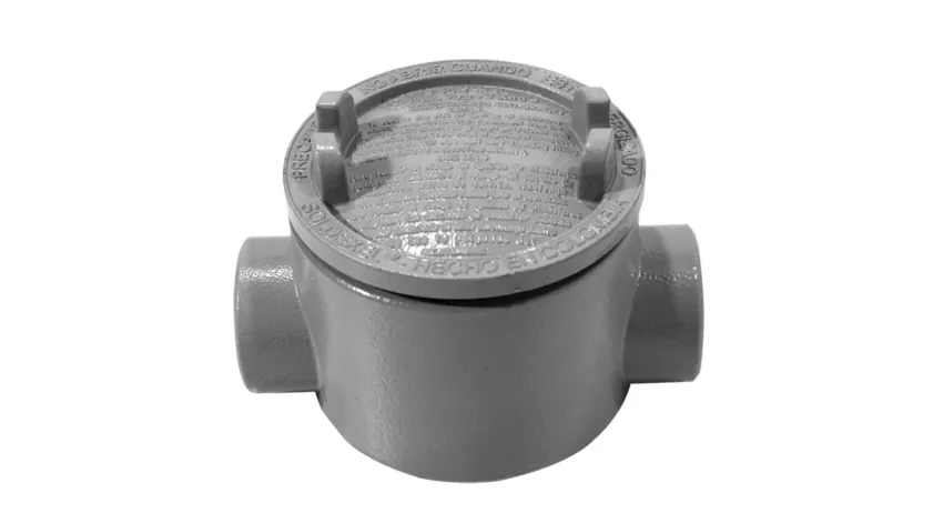 CAJA REDONDA TIPO GUAC HIERRO. 1" COVER Ø3'' NEMA 7, CL1 DIV1&2, UL