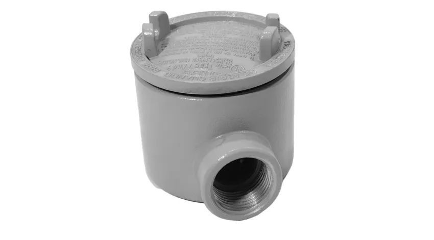 CAJA REDONDA TIPO GUAE AL. 4" COVER Ø5'' NEMA 7, CL1 DIV1&2