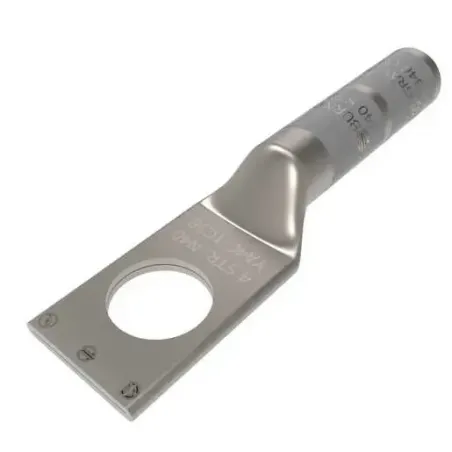 TERMINAL DE COMPRESION BARRIL LARGO CU/ES #4AWG Ø1/4" 35kV, UL