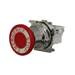 PULSADOR EMERGENCIA C/BOTON 40mm OPERADOR PUSH-PULL 1NO+1NC DE 30.5mm