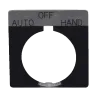 PLACA LEYENDA CUADRADA MAN-OFF-AUT 30.5mm
