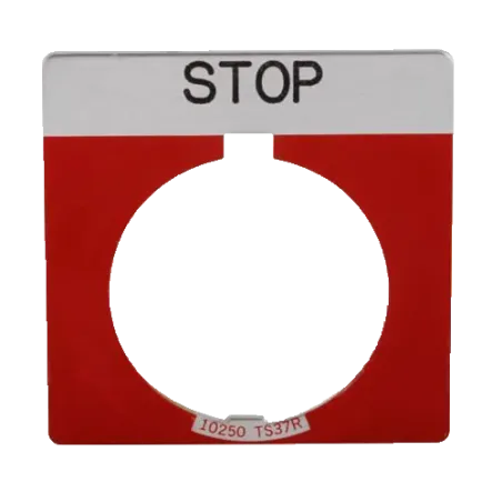 PLACA LEYENDA CUADRADA STOP 30.5mm