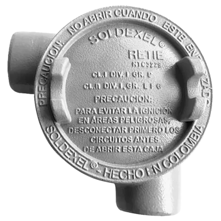 CAJA REDONDA TIPO GUAN AL. 1-1/2" COVER Ø5'' NEMA 7, CL1 DIV1&2