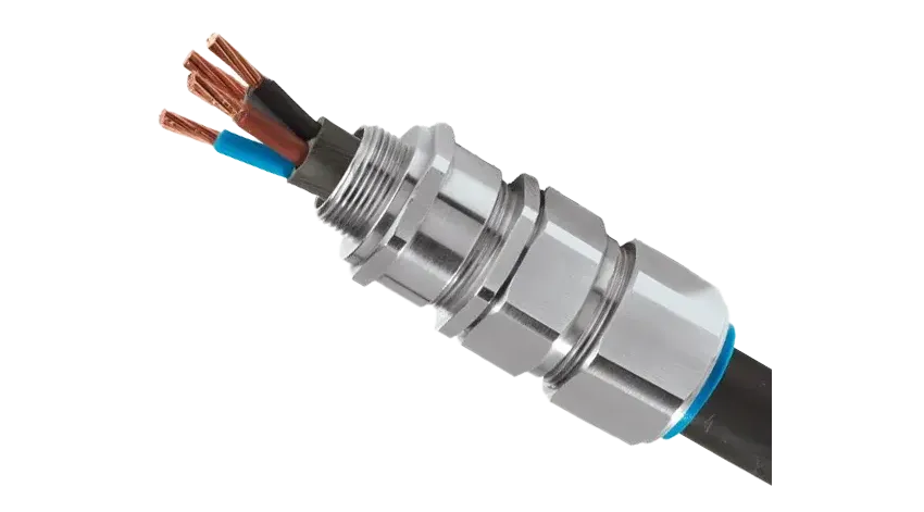CONECTOR P/CABLE ARM. TIPO E1FW R: 18.2-26.2mm LT. NIQ. 1" IP68, CL1 DIV2, IECEx/CSA