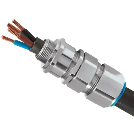 CONECTOR P/CABLE ARM. TIPO E1FW R: 9.5-15.9mm LT. NIQ. 1/2" IP68, CL1 DIV2, IECEx/CSA