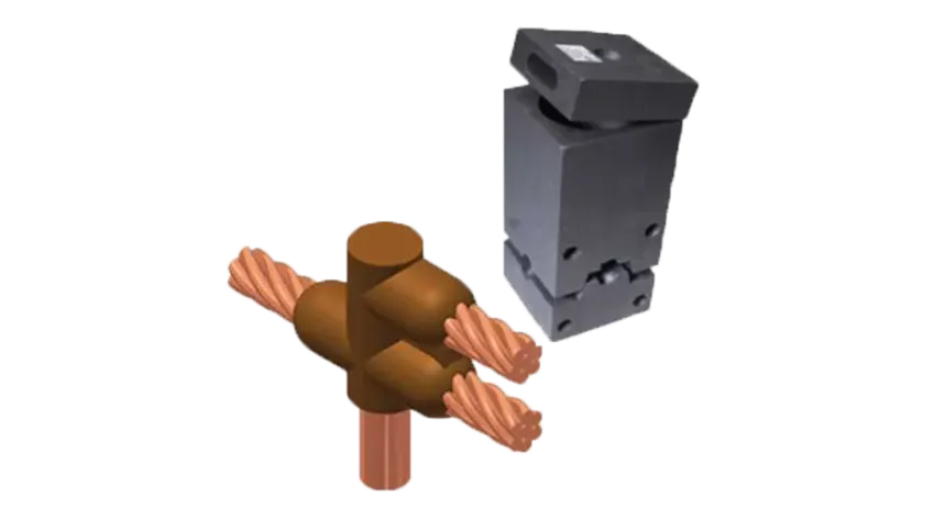 MOLDE EXOTERMICO TIPO CR-17 CABLE HORIZONTAL PARALELO (PASO-DERIV) 4/0AWG A VARILLA 3/4"