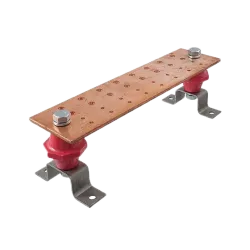 BARRA DE CONEXION COBRE 1/4"X2"X24" + KIT DE MONTAJE