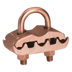 CONECTOR TIERRA CU P/3 CABLES 4AWG-2/0AWG A TUBO 1" Ø1-1/8"-1-1/4" PERNO 3/8" UL