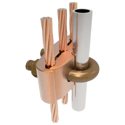 CONECTOR TIERRA CU P/3CABLES PARALELOS 2/0AWG-250MCM A TUBO 3/8" Ø5/8"-3/4" UL