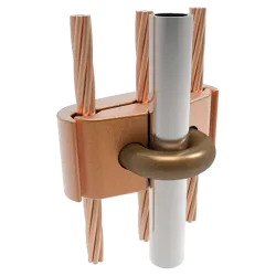 CONECTOR TIERRA CU P/3CABLES PARALELOS 2/0AWG-250MCM A TUBO 3/8" Ø5/8"-3/4" UL