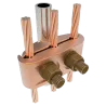 CONECTOR TIERRA CU P/3CABLES PARALELOS 2/0AWG-250MCM A TUBO 3/8" Ø5/8"-3/4" UL