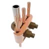 CONECTOR TIERRA CU P/3CABLES PARALELOS 2/0AWG-250MCM A TUBO 3/8" Ø5/8"-3/4" UL