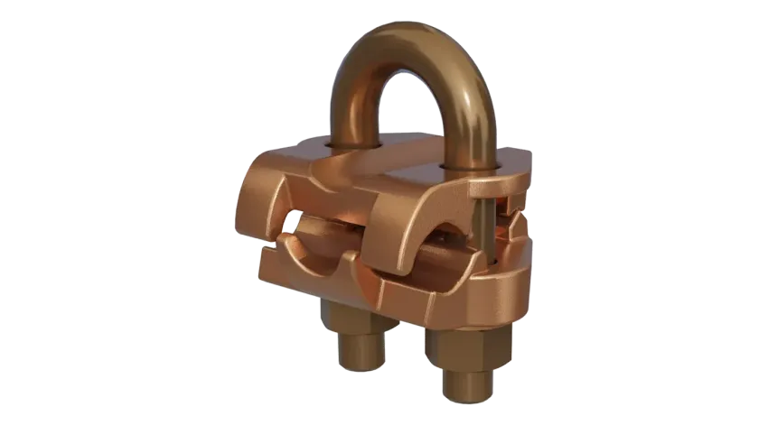 CONECTOR TIERRA CU P/CABLE 2/0AWG-250MCM A TUBO 3/8" Ø5/8"-3/4" UL