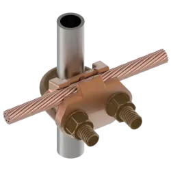 CONECTOR TIERRA CU P/CABLE 2/0AWG-250MCM A TUBO 3/8" Ø5/8"-3/4" UL