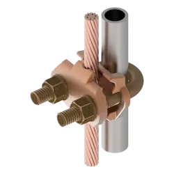 CONECTOR TIERRA CU P/CABLE 4AWG-2/0AWG A TUBO 1/2"-3/4" Ø7/8"-1" UL