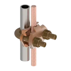 CONECTOR TIERRA CU P/CABLE 4AWG-2/0AWG A TUBO 1/2"-3/4" Ø7/8"-1" UL