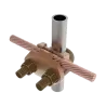 CONECTOR TIERRA CU P/CABLE 4AWG-2/0AWG A TUBO 1/2"-3/4" Ø7/8"-1" UL