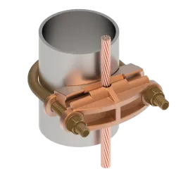 CONECTOR TIERRA CU P/CABLE 4AWG-2/0AWG A TUBO 2-1/2" Ø2-1/2"-2-7/8" UL