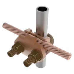 CONECTOR TIERRA CU P/CABLE 4AWG-2/0AWG A TUBO 3/8" Ø5/8"-3/4" UL