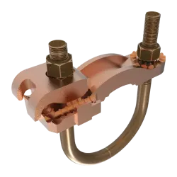 CONECTOR TIERRA CU P/CABLE 4AWG-4/0AWG A TUBO 1-1/4"-2" PERNO 3/8" UL