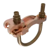 CONECTOR TIERRA CU P/CABLE 4AWG-4/0AWG A TUBO 1-1/4"-2" PERNO 3/8" UL