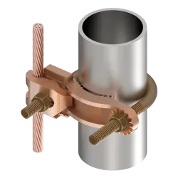 CONECTOR TIERRA CU P/CABLE 4AWG-4/0AWG A TUBO 2-1/2"-3-1/2" PERNO 3/8" UL