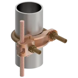 CONECTOR TIERRA CU P/CABLE 4AWG-4/0AWG A TUBO 2-1/2"-3-1/2" PERNO 3/8" UL