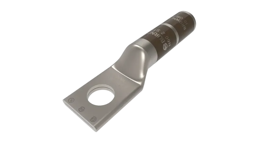 TERMINAL DE COMPRESION BARRIL LARGO CU/ES #2AWG Ø1/2" 35kV, UL