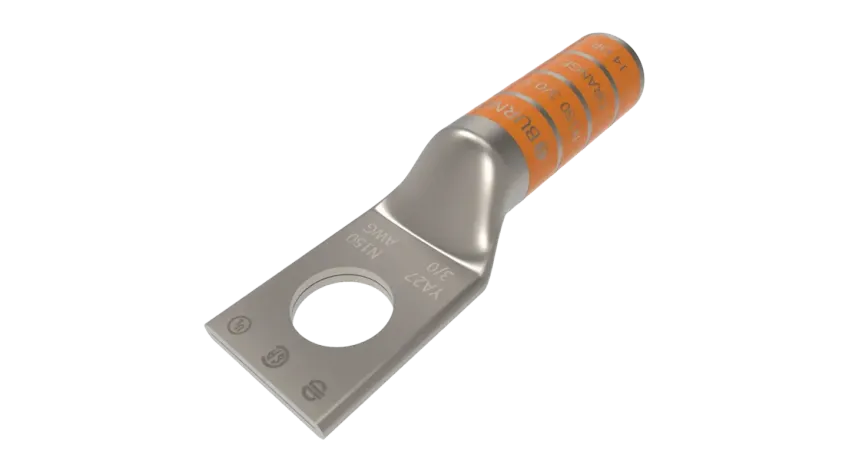 TERMINAL DE COMPRESION BARRIL LARGO CU/ES #3/0AWG Ø1/2" 35kV, UL