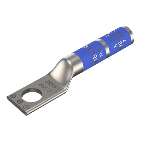 TERMINAL DE COMPRESION BARRIL LARGO CU/ES #5AWG Ø1/4" 35kV, UL