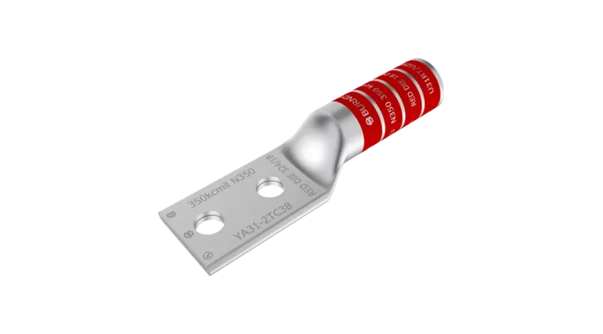 TERMINAL DE COMPRESION BARRIL LARGO CU/ES 350MCM 2Ø1/2" EEH:1-3/4"