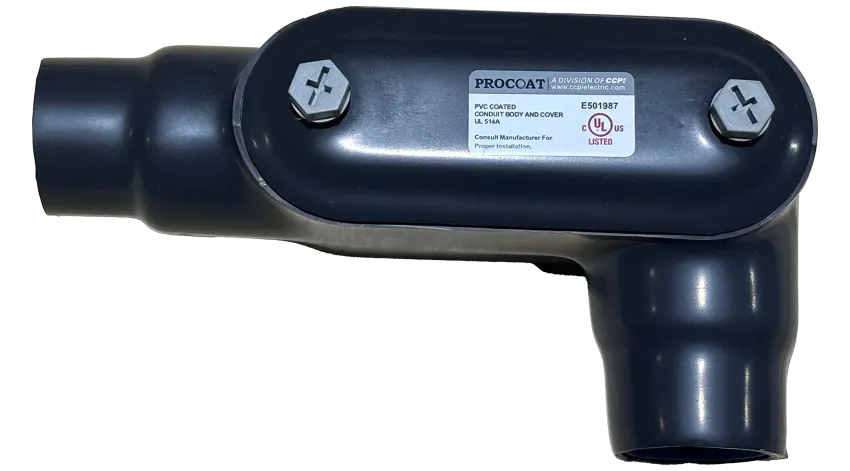 CAJA CONDULET FORM 7 TIPO LL 1/2" REVESTIDA DE PVC, ETL/UL