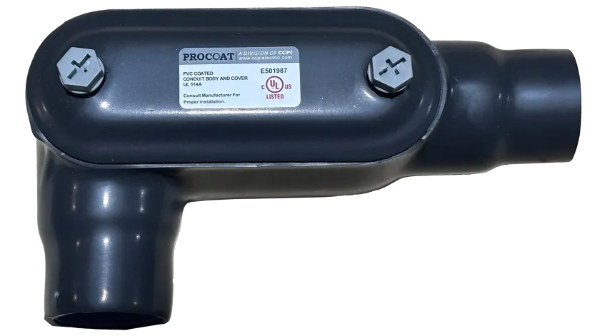 CAJA CONDULET FORM 7 TIPO LR 3/4" REVESTIDA DE PVC, ETL/UL