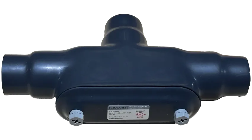CAJA CONDULET FORM 7 TIPO TB 1" REVESTIDA DE PVC, ETL