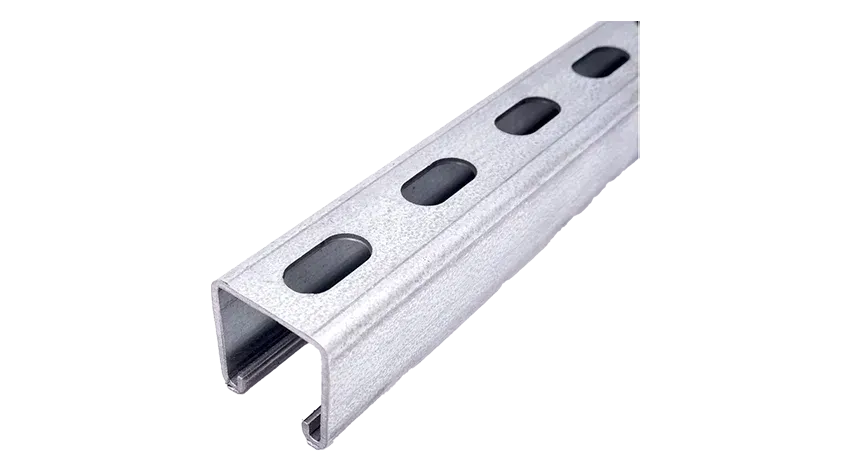 CANAL STRUT ALTO RANURADO ACERO 1-5/8"X1-5/8"X10FT e:2.6mm HDG