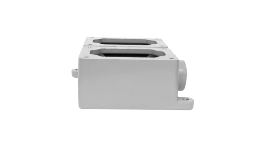 CAJA SOPORTE P/CONTROL DOBLE AL. C/HUB Ø3/4" NEMA 3RX, CL1 DIV1&2, CSA/UL/UL