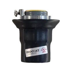 CONECTOR CONDUIT TIPO HUB C/AISLAMIENTO ACERO 3/4" REVESTIDO DE PVC