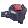 CAJA REDONDA TIPO GUAB AL. 3/4" COVER Ø3'' REVESTIDA DE PVC, NEMA 7, CL1 DIV1&2, UL