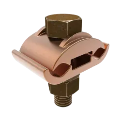 CONECTOR TIERRA DOBLE CU P/2 CABLES PARAL. 2AWG-2/0AWG A BARRA C/PERNO Ø2-1/4'' UL