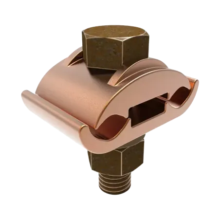 CONECTOR TIERRA DOBLE CU P/2 CABLES PARAL. 2AWG-2/0AWG A BARRA C/PERNO Ø2-1/4'' UL