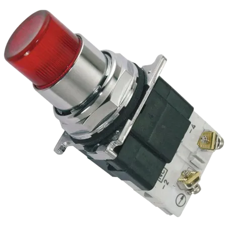 PULSADOR LUMINOSO HEAVY DUTY COLOR ROJO, 1NO+1NC, 30.5mm