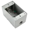 CAJA RECTANGULAR WEATHERPROOF 4"X2"X2"  C/3 HUBØ1/2" UL