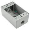 CAJA RECTANGULAR WEATHERPROOF 4"X2"X2"  C/3 HUBØ1/2" UL
