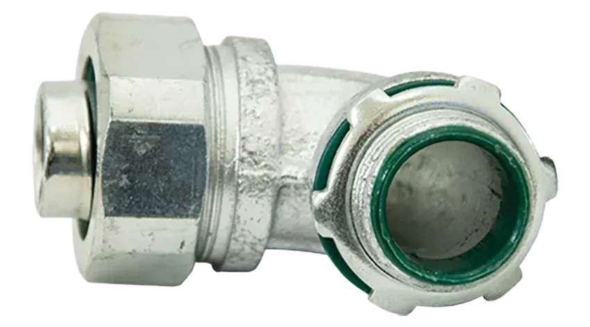 CONECTOR LIQUIDTIGHT CURVO AISL. HIERRO 1-1/4"X90° UL