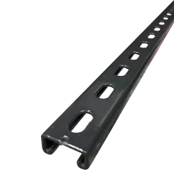 CANAL STRUT BAJO RANURADO ACERO 1-5/8"X13/16"X10FT e:2.6mm REVESTIDO DE PVC