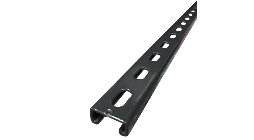 CANAL STRUT BAJO RANURADO ACERO 1-5/8"X13/16"X10FT e:2.6mm REVESTIDO DE PVC