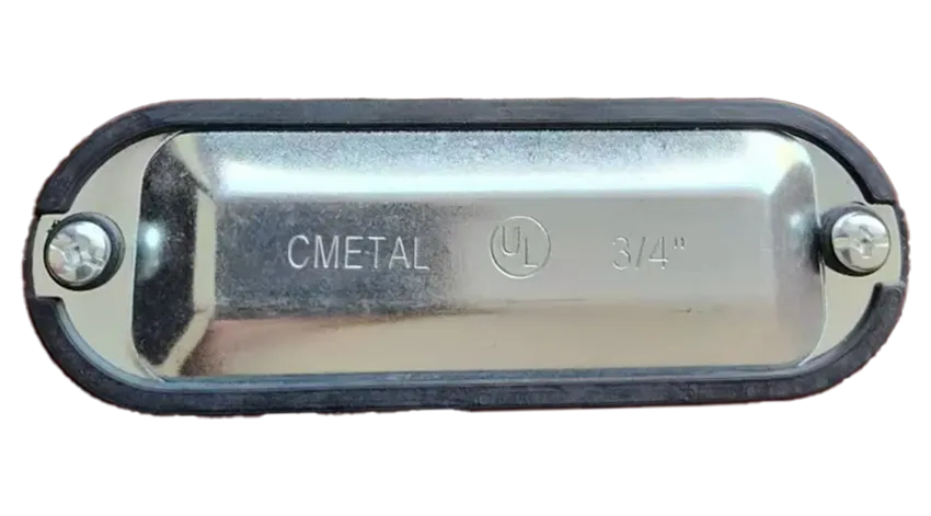TAPA C/EMPAQUE INTEGRADO P/CAJA CONDULET FORM 5 ACERO DE 1/2", UL