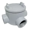 CAJA REDONDA TIPO GUAT AL. 1/2" COVER Ø3'' NEMA 7, CL1 DIV1&2, UL