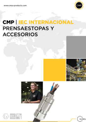Portada del catálogo de CMP sobre prensaestopas y accesorios.